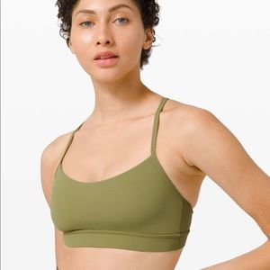 Lululemon Flow Y Bra - Bronze Green - Sz 8